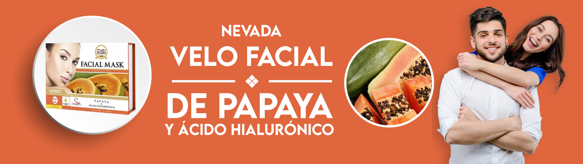 Nevada Velo Facial De Papaya Y Ácido Hialurónico Caja 10 Unidades X